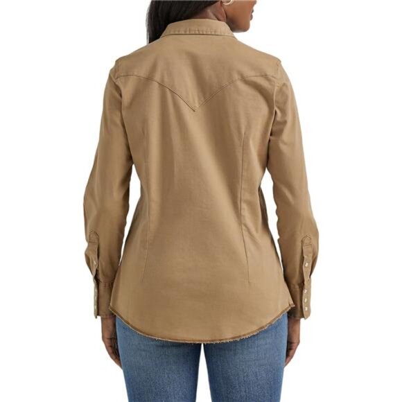 Women's Vintage Denim Snap Shirt - Picture 3 of 4